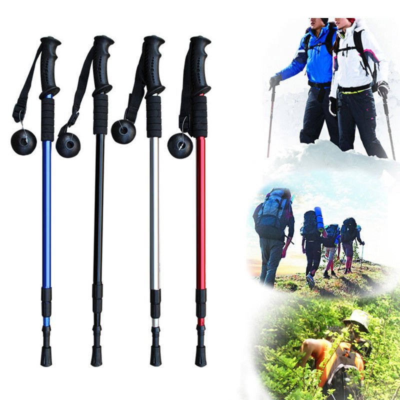 Adjustable Anti-Shock Hiking Stick - Lightweight Aluminum Trekking & Walking Pole
