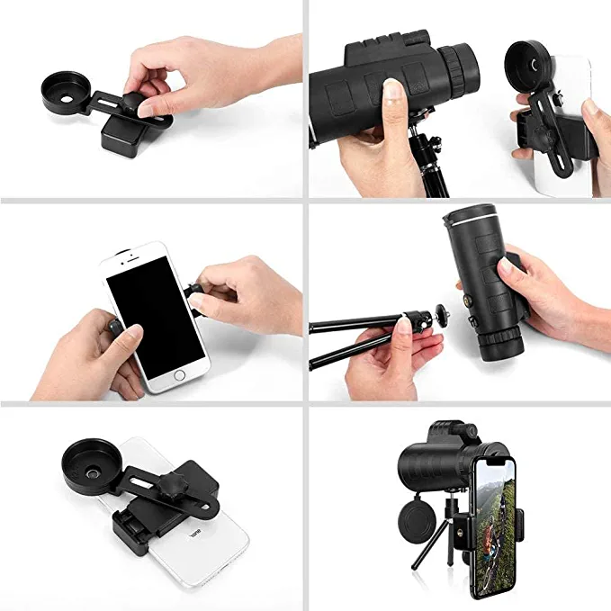 Panda 40x60 HD Telescopic Monocular with Mobile Holder & Tripod Stand