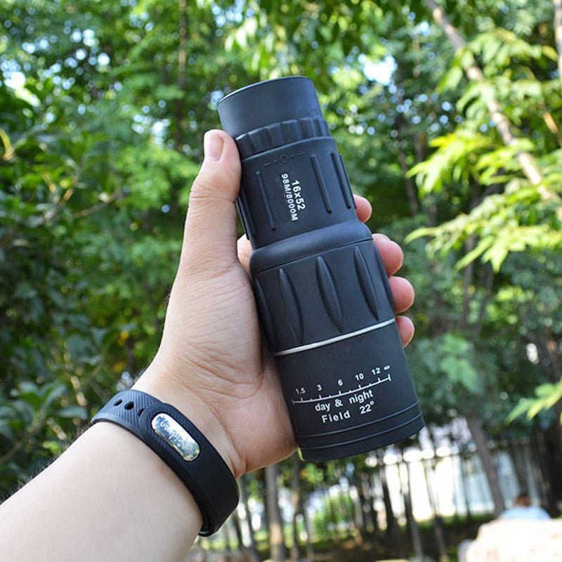 16x52 Dual Focus HD Monocular Telescope - Compact Water-Resistant Spotting Scope