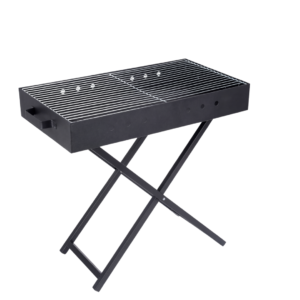 Heavy Duty Charcoal BBQ Grill with X-Stand - Premium Iron Barbecue