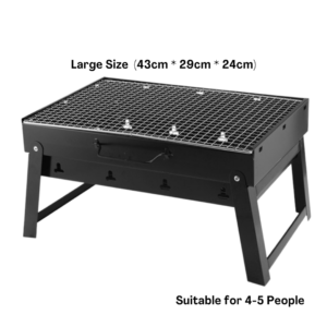 Large Portable Folding BBQ Grill - Outdoor Camping & Picnic Grilling Set