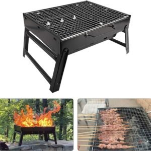 Portable Folding BBQ Grill - Outdoor Camping & Picnic Grilling Set