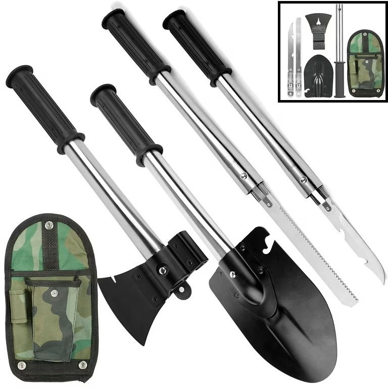 6in1 Tactical Survival Shovel Heavy-Duty Multi-Tool for Off-Road & Camping