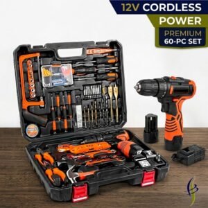 60 Pcs Cordless Drill Tool Set Professional Hardware Kit