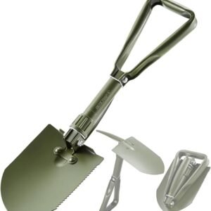Tactical Folding Shovel - Heavy-Duty Carbon Steel Military Entrenching Tool