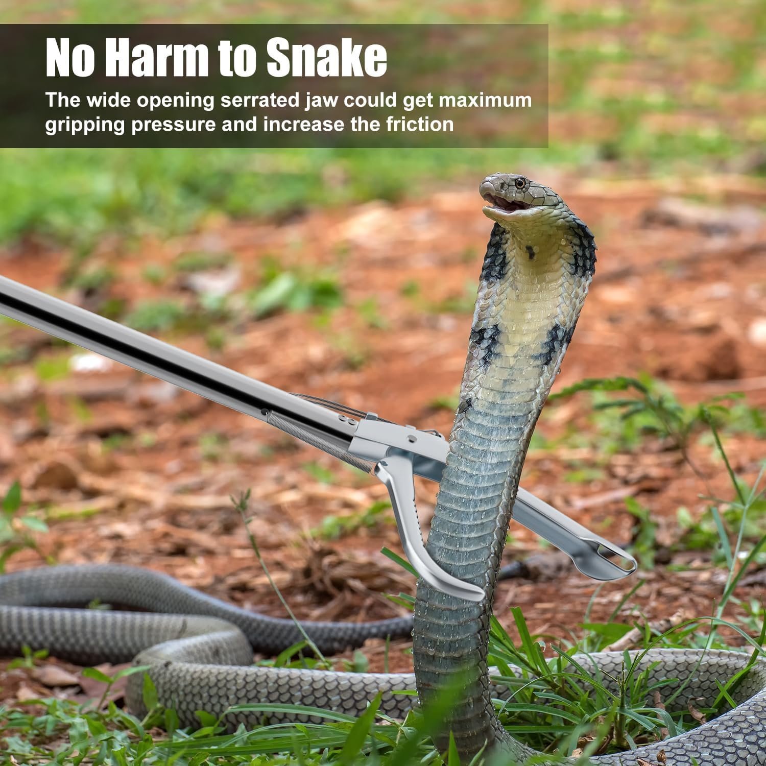 Professional Heavy Duty Stainless Steel Snake Catcher Stick Tool