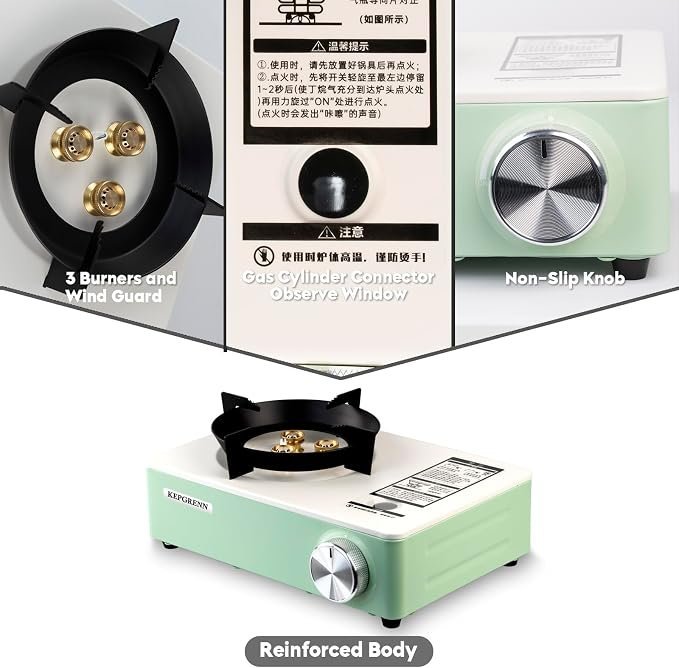 3.2KW Electronic Ignition Ultra Lightweight Portable Camping Cassette Stove