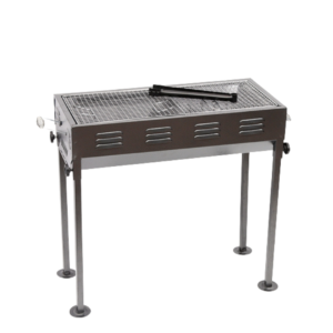 Adjustable Portable Charcoal BBQ Grill - 66cm x 30cm Compact Outdoor Stand
