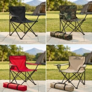 Portable Folding Camping Chair with Built-in Cup Holder