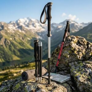 Premium Foldable Hiking Stick - Lightweight Adjustable Trekking Pole
