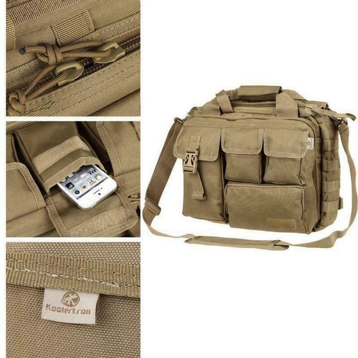 Tactical 15.6" Laptop Messenger Bag - Durable Military Briefcase