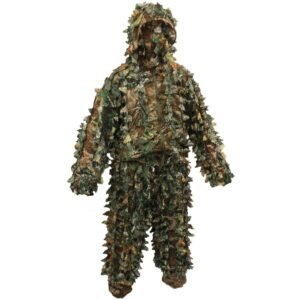 3D Leafy Woodland Camouflage Ghillie Suit Tactical Observation Gear