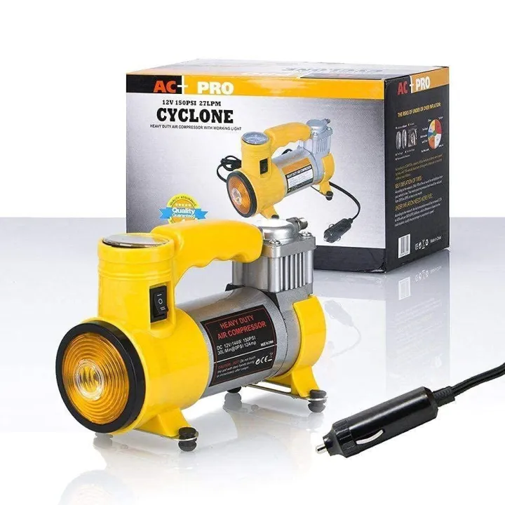 Cyclone Heavy Duty 12V Portable Emergency Air Compressor