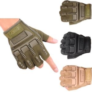 M-Pact Tactical Half Finger Gloves - Heavy Duty Padded Combat Gear