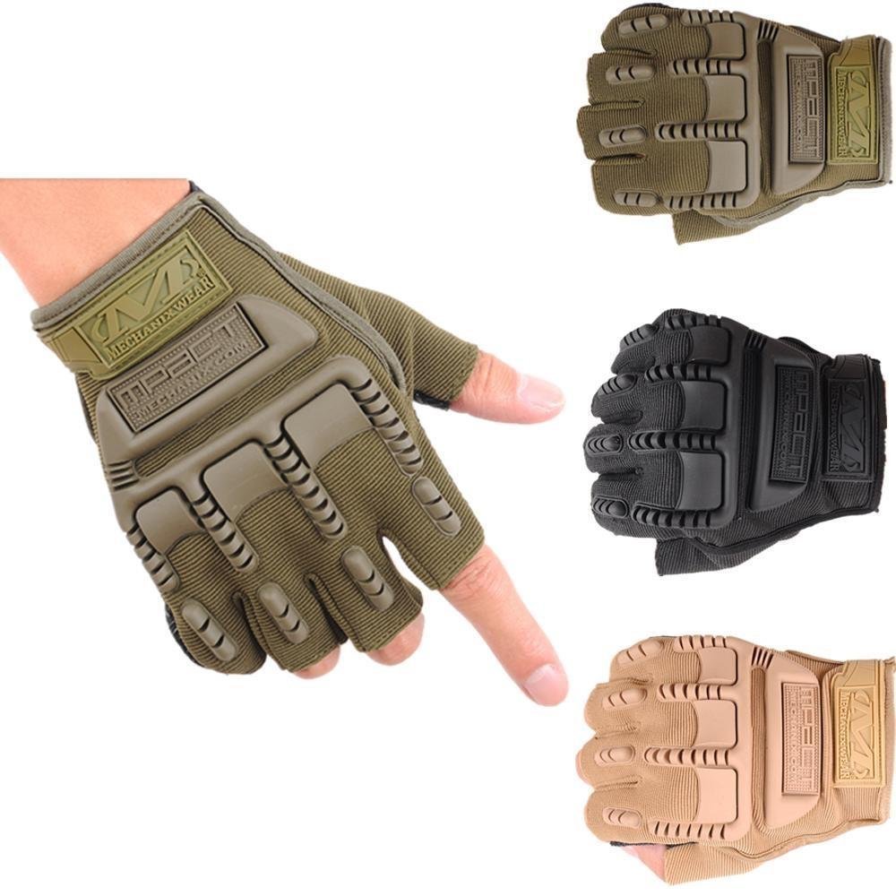 M-Pact Tactical Half Finger Gloves - Heavy Duty Padded Combat Gear