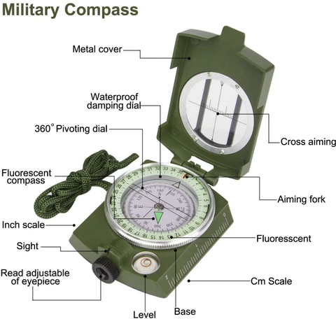 High Precision Military Compass - Professional Tactical Navigational Tool