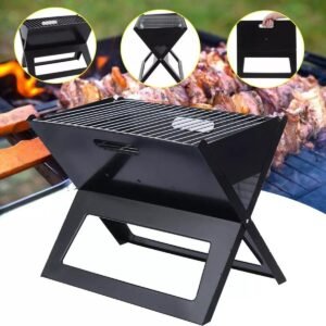 Premium Portable Folding BBQ Grill Set - Compact Outdoor Camping & Picnic Charcoal Grill