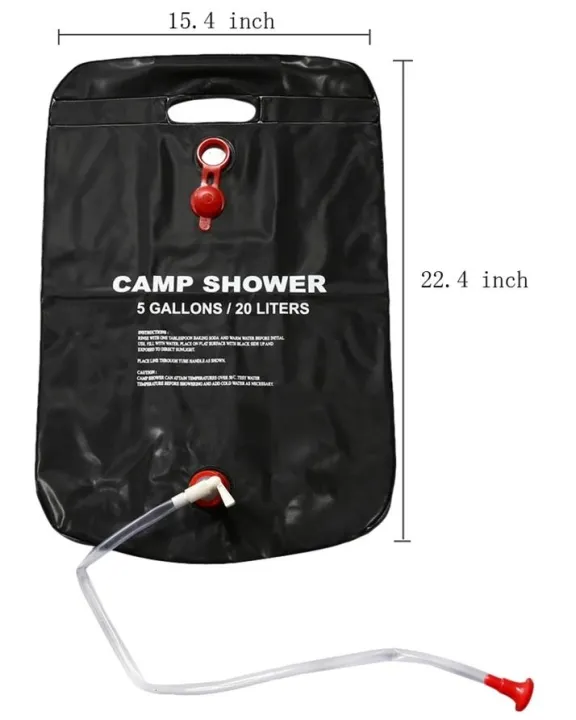 20L Solar Heated Portable Outdoor Camping Shower Bag
