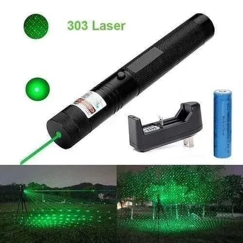 Rechargeable High-Power Green Laser Pointer - 4KM Long Range Tactical Beam