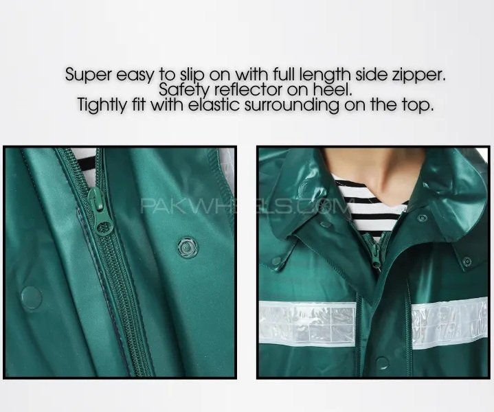 Full Rain Suit Waterproof Jacket & Trouser Raincoat Set with Safety Strips