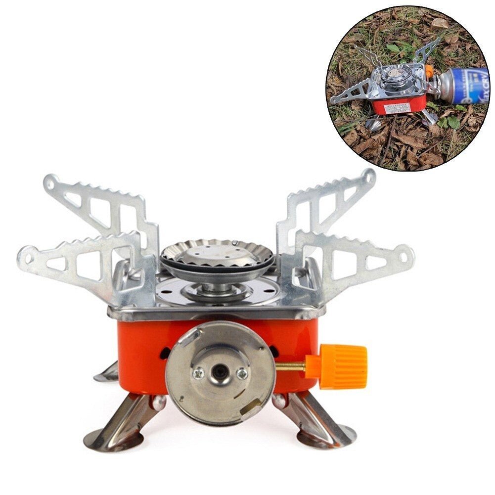 Portable Mini Folding Camping Gas Stove - Ultralight Outdoor Burner